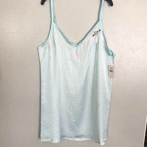 Betsey Johnson Embroidered Heart Striped Slip